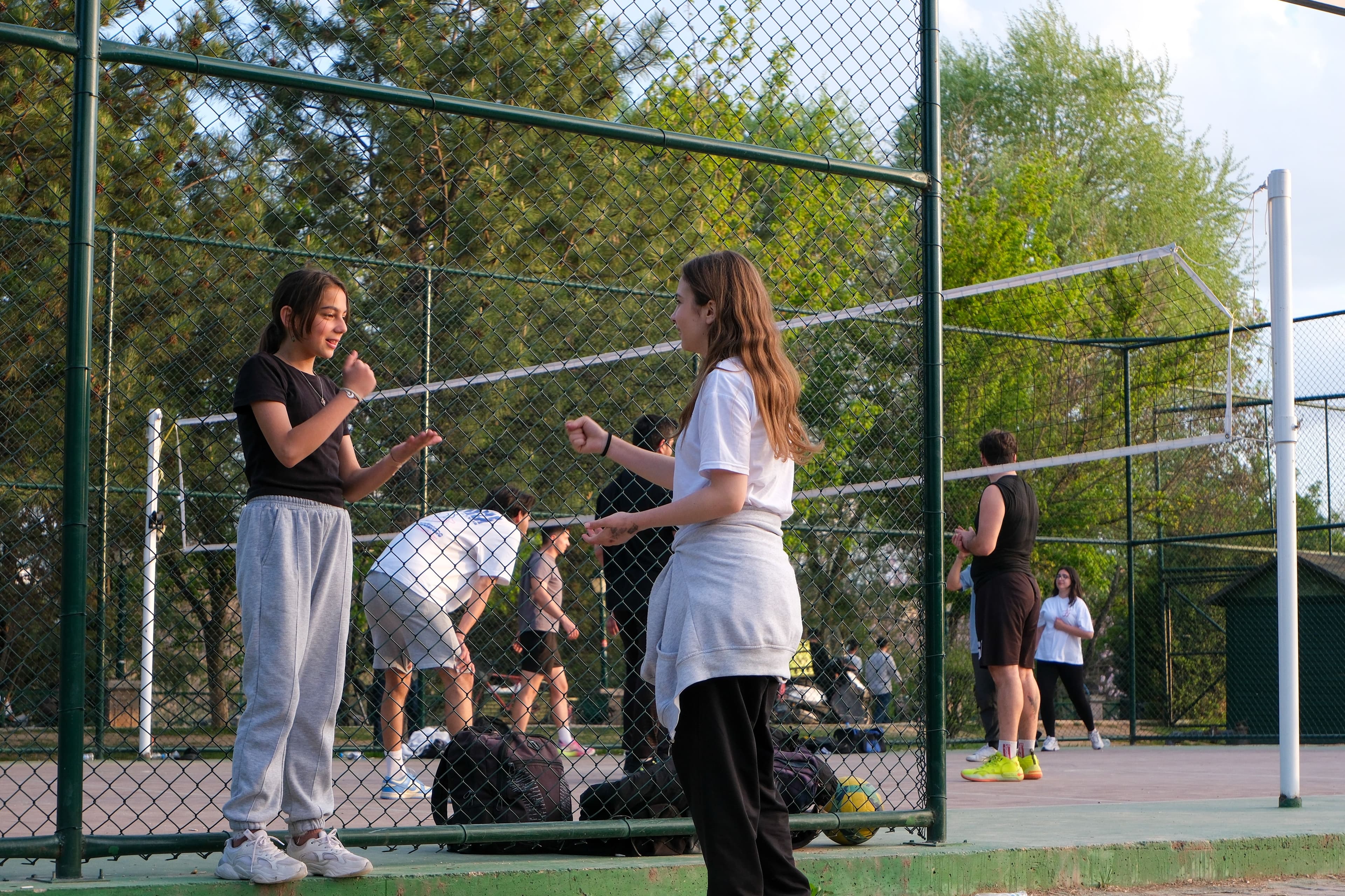 Padel players during an organised game on Lob